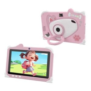 HOTTABLET Tablet infantil, tablet Android 12 de 7 polegadas para crianças, 4 GB de RAM, 32 GB de ROM com capa, processador quad-core de 1,6 GHz, bateria de 3000 mAh, tela FHD, câmera de 5 MP, controle