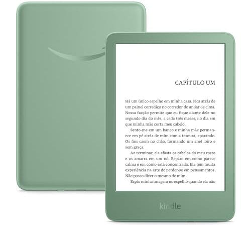 Kindle 16 GB (Geração mais recente) - Leve e compacto, com tela antirreflexo, trocas de página mais rápidas, luz frontal ajustável e bateria de longa duração - Cor Verde