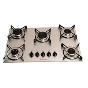 Fogão Cooktop A Gás 5 Bocas Inox embutir bivolt
