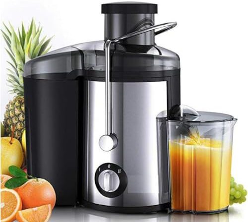 Centrífuga Alimentos Elétrica Juicer Inox Cor Preto E Inox Suco Frutas 800w (220V | VOLTAGEM)