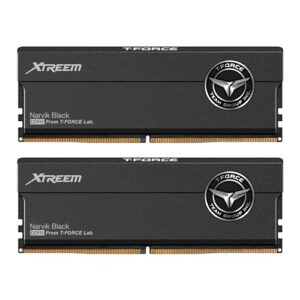 TEAMGROUP T-Force Xtreem DDR5 Ram 48GB (2x24GB) 8000MHz PC5-64000 CL38 M-DIE Módulo de memória RAM para 600 700 Series Chipset XMP 3.0 Ready Black - FFXD548G8000HC38EDC01