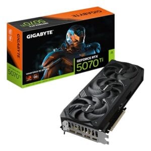 Placa de Vídeo Gigabyte GeForce RTX 5070 Ti WindForce OC 16GB GDDR7 – Ray Tracing, DLSS 3, Resfriamento Avançado, GV-N507TWF3OC-16GD