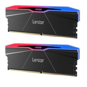 Lexar Kit ARES Gen2 RGB DDR5 RAM 32GB (2x16GB) 6000MHz CL30, 288-Pin UDIMM Desktop Memory, PC Gaming Computer Memory, para Intel XMP 3.0/AMD EXPO/CL30-38-38-76/1.4V (LD5U16G60C30BR-RGD)