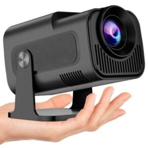 ZDSSY HY320 Mini, Projetor Portatil 5G Wifi 6, Bluetooth 5.0 e Android 11, Suporte 4K e 720P Nativo, 12,000 Lumens, Projetor Led com 4D/4P e Auto de Correccao, 180° Giratorio (EU Plug)