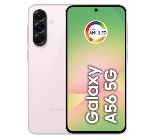 Smartphone Samsung Galaxy A56 5G 256GB, 8GB RAM, Câmera 50MP, IP67, Super AMOLED 6.7", Recursos AI, Rosa