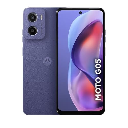 Smartphone Motorola Moto g05-128GB 12GB (4GB RAM + 8GB Ram Boost) e Camera 50MP com AI Bateria de 5200 mAh Tela 6.7" com Superbrilho - Violeta
