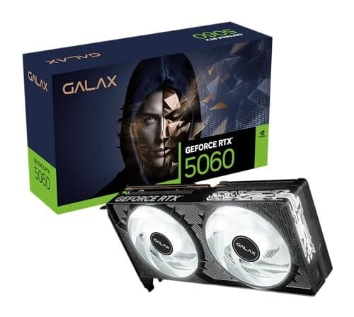 PLACA DE VIDEO NV RTX5060 8GB BLACK GF 1-CLICK OC 128BITS GDDR7 GALAX 56NSN8MDDCOC