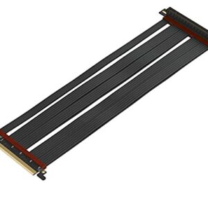 LINKUP - Cabo Riser Extreme4+ PCIe 4.0 X16 [RTX4090 RX6950XT x570 Z690 Testado] Twinax Blindado Alta Velocidade Vertical Mount Gaming PCI Express Gen4 Soquete de ângulo esquerdo de 270 graus (50