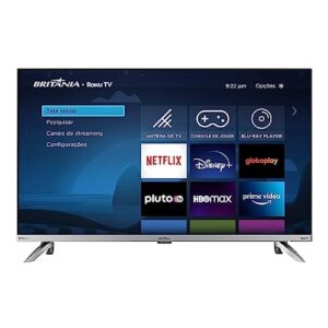 Smart TV 32” Britânia Roku LED Dolby Audio BTV32G7PR2CSGBLH