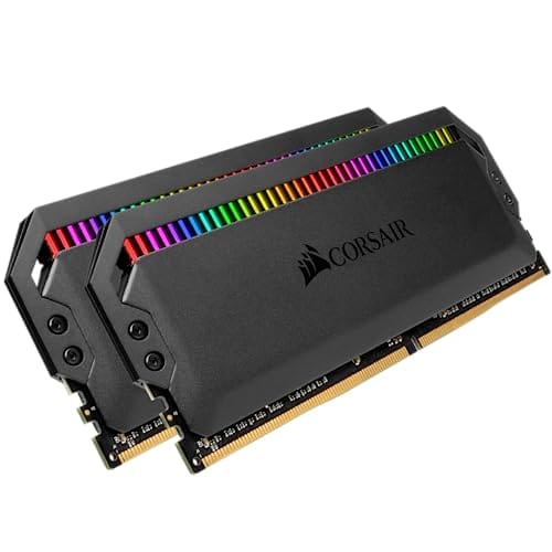 CORSAIR Memória de desktop otimizada AMD Dominator Platinum RGB 32GB (2x16GB) DDR4 4000 (PC4-32000) C18 1,35V AMD – Preto