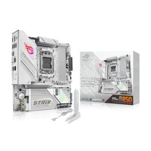 ASUS Placa-mãe ROG Strix B850-G Gaming WiFi AMD AM5 B850 mATX, Advanced AI PC Ready, 14+2+1 estágios de energia, slots DDR5, 4X slots M.2, PCIe® 5.0 Ready, WiFi 7, LAN 2.5G, USB 20Gbps Type-C®, AI
