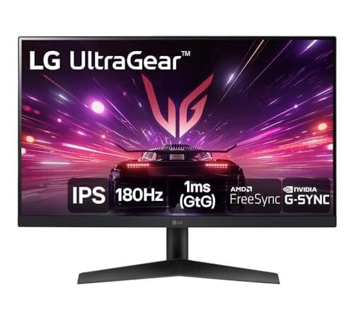 Monitor Gamer LG UltraGear 24” 24GS60F-B IPS Full HD 180Hz 1ms (GtG) NVIDIA® G-SYNC® AMD FreeSync™ HDR10 sRGB 99% HDMI DisplayPort