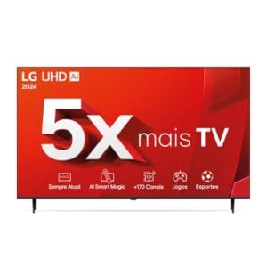 Smart TV 4K 65" LG UHD 65UT9050 Processador α5 Ger7 AI Design Super Slim Alexa/Chromecast integrado webOS 24 Controle Smart Magic