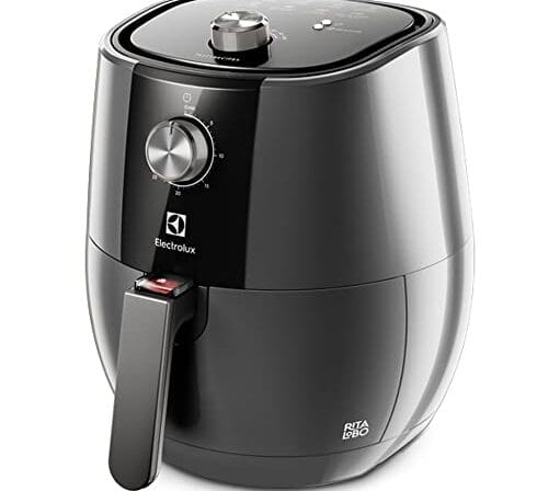 Fritadeira Elétrica sem oleo Electrolux Airfryer 4L 8 receitas pré-sugeridas desligamento automatico cesto removivel 1400W EAF30 grafite 127v