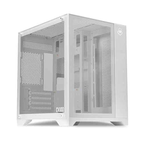 Gabinete Gamer Mancer CV100 | Mid-Tower | Tipo Aquário | Vidro Panorâmico | USB 3.0 | Branco | MCR-CV100-WH