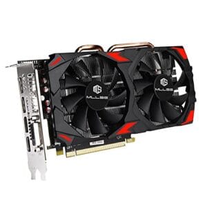 Mllse Placa de vídeo RX580 8GB GDDR5 PCI Express X16 Com BIOS Para Jogos DP/HDMI/DVI Saída de 60Hz Resolução 4K Ventiladores Duplos de Refrigeração (RX 580 8GB)