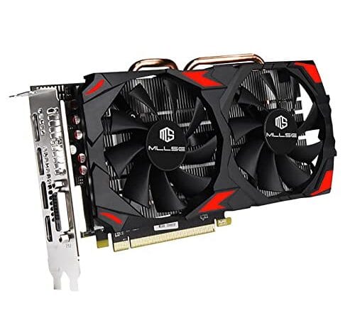 Mllse Placa de vídeo RX580 8GB GDDR5 PCI Express X16 Com BIOS Para Jogos DP/HDMI/DVI Saída de 60Hz Resolução 4K Ventiladores Duplos de Refrigeração (RX 580 8GB)
