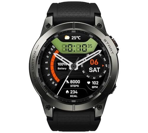 Zeblaze Smart Watch Stratos 3 Pro, exibição HD de 1,43 "AMOLED, Round Sports Watch For Men Mulheres Fitness, Waterspers Imperme/Resposta Ligue para Smart Watches
