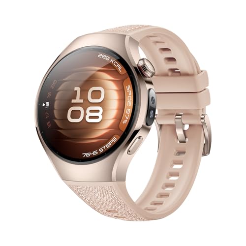 Smartwatch, HUAWEI WATCH 5 42mm, Tecnologia X-TAP Multissensorl, Chamadas de Celular com eSIM, Dois Modos de Bateria, Compatível com Android e com iOS, Bege
