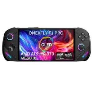 Onexfly F1 PRO (AMD Ryzen AI 9 HX 370-64GB+2TB) 7 Inches OLED Handheld PC Video Game Console OneXPlayer OneXFly F1 PRO Portable Win 11 Home OS Laptop 1920X1080 Mini Pocket Tablet PC Black
