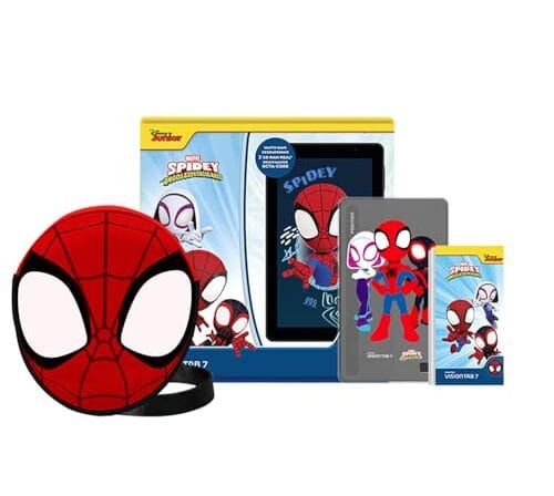 Tablet Infantil Positivo Vision Tab 7 Spidey - Octa-Core 3GB RAM 64GB, 7” IPS, Android 14 Go, Wi-fi - Capa e Bolsa - Preto