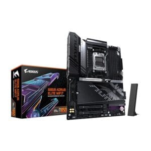 GIGABYTE Placa-mãe B850 AORUS Elite WIFI7 AMD AM5 LGA 1718, ATX, DDR5, 3X M.2, PCIe 5.0, USB-C, WIFI7, LAN 2,5GbE, EZ-Latch, Garantia de 5 anos