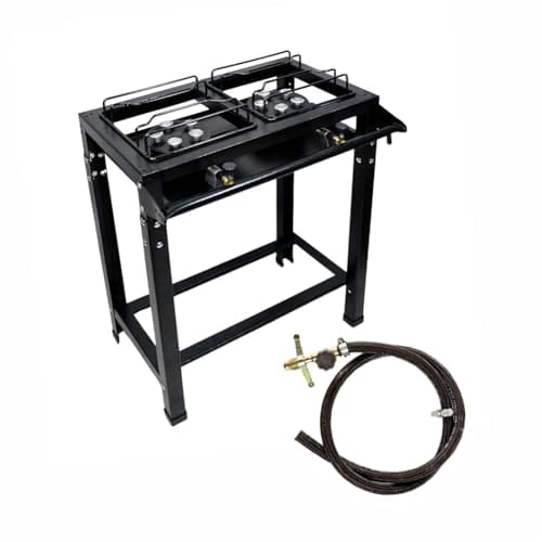 Roa Fogão Industrial 2 Bocas Jr Alta Pressão Preto C/Mangueira