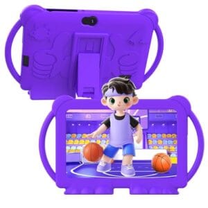 Tablet infantil de 7 polegadas para meninos e meninas, tablets Android para crianças, 4 GB de RAM, 32 GB ROM, tablet infantil, WiFi, Bluetooth, tela IPS de segurança, controle parental, capa à prova