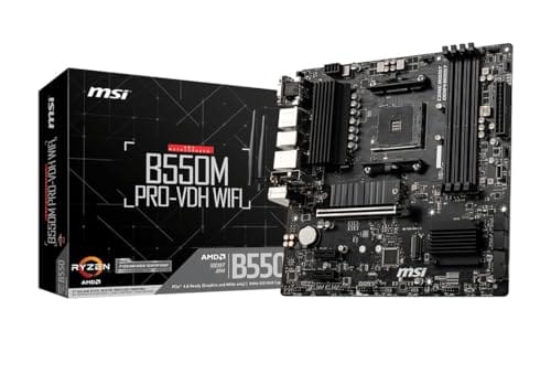 Placa Mãe MSI B550M PRO-VDH WIFI (AM4/4xDDR4/HDMI/DisplayPort/VGA/M.2/USB 3.2)