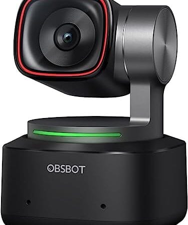 Webcams 4K Tiny 2 com controle de voz PTZ, rastreamento AI multimodo e foco automático, câmera web com sensor de 1/1,5", controle por gestos,OBSBOT 60 FPS, Adequado para go-pro/logi-tech/computador