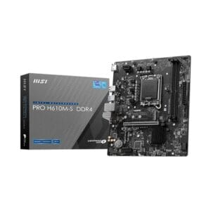 MSI Placa-mãe PRO H610M-S DDR4 LGA 1700, Micro-ATX - Suporta processadores Intel Core de 14ª/13ª/12ª geração, 1x slot PCIe 4.0 x16, 1 x M.2 Gen3, USB 3.2 Gen1, 1G LAN, HDMI 1.4 e VGA