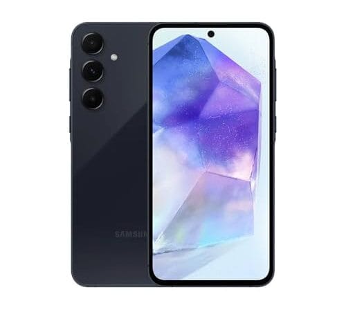 Samsung Galaxy A55 5G, Câmera Tripla Traseira de até 50MP, Selfie de 32MP, Nightography, Apagador de objetos, Design em metal e vidro, IP67, Super AMOLED 6.6" 120Hz Vision Booster, 256GB - Azul Escuro
