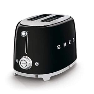 Smeg Torradeira Para 2 Fatias Com 6 Predefinições E Função De Descongelamento, Bandeja Migalhas Removível (Preta)
