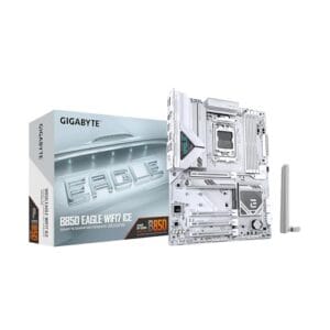 GIGABYTE Placa-mãe B850 Eagle WIFI7 ICE AMD AM5 LGA 1718, ATX, DDR5, 3X M.2, PCIe 5.0, USB-C, WIFI7, LAN 2,5GbE, EZ-Latch