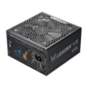 Super Flower Leadex VII XP PRO 1000W 80+ Platinum, Cybenetics Platinum, Full Modular, ATX 3.1 e PCIe 5.0, W/12VHPWR (cabos nativos 2 x 8 pinos - 16 pinos), ventilador FDB, SF-1000F14XP, preto