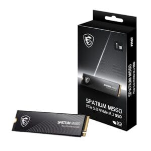 MSI SPATIUM M560 PCIe 5.0 NVMe M.2 SSD portátil de 1 TB, unidade interna de estado sólido de 1 TB, velocidades de até 10200 MB/s, USB-C, armazenamento confiável para jogos, estudantes, profissionais