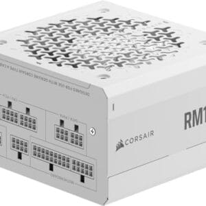 CORSAIR RM1000e (2025) Fonte de alimentação ATX de baixo ruído totalmente modular com cabo 12V-2x6 - compatível com ATX 3.1 e PCIe 5.1, eficiência Cybenetics Gold, capacitores classificados 105°C