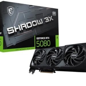 msi VGA GEFORCE RTX 5080 16G Shadow 3X OC RTX5080 16GB GDRR7 256 B DX12 PCIE 5.0 X16 (3XDP 1XHDMI)