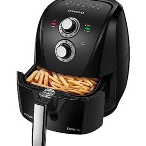 Fritadeira Sem Óleo Air Fryer 4L, Mondial, Preto/Prata, 1500W, 110V - AFN-40-BFS