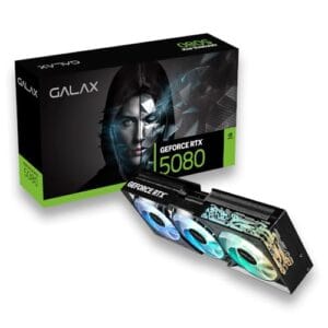 Placa de Vídeo GALAX GeForce RTX 5080, 16GB GDDR7, 1-Click OC, Sistema de Resfriamento Triplo, Ray Tracing