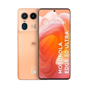Smartphone Motorola Edge 50 Ultra 5G - 512GB 24GB (12GB RAM+12GB Ram Boost) 50MP Ultra-Pixel AI Camera IP68 NFC- Peach Fuzz Vegan Leather