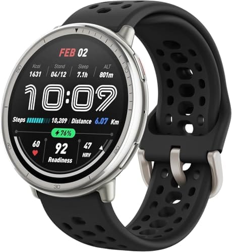 Amazfit Active 2 Smart Watch 44mm, GPS Maps with Direction, Fitness Tracker, 10 Day Battery, 160+ Sport Modes, Water Resistant Android e IOS (Black Silicone)