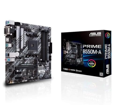 Placa Mãe Asus PRIME B550M-A (AM4/DDR4/VGA/DVI-D/HDMI/M.2/USB3.2)