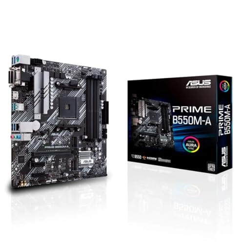 Placa Mãe Asus PRIME B550M-A (AM4/DDR4/VGA/DVI-D/HDMI/M.2/USB3.2)