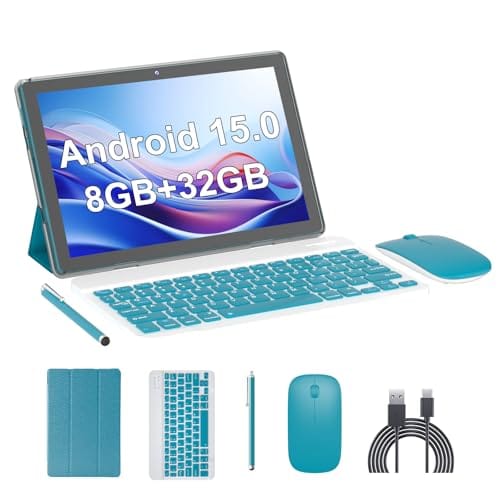 Tablet Android 15, tablets de 10 polegadas, 18 GB de RAM + 128 GB de ROM/2 TB expansível, tablets 2 em 1 com capa para teclado, tela IPS 1280 x 800, Wi-Fi 5G, câmera dupla, bateria de 6000 mAh BT5