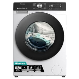 Hisense Lava e Seca, 13kg Lavagem/8kg Secagem, Wi-Fi, Steam, 13 Programas, Motor Inverter, Painel Touch, Branca WD3S13-127V