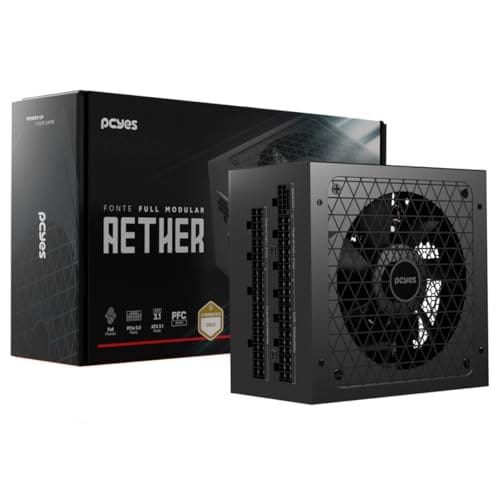 FONTE GAMER PCYES AETHER 1000W FULL MODULAR CYBENETICS GOLD PCIE 5.0 ATX 3.1-1000WFMG