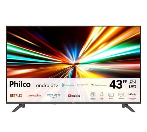 Smart TV 43" Philco Android TV Full HD Borda Infinita P43EAA
