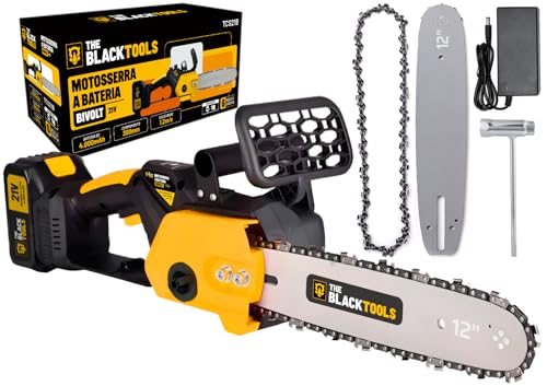 Moto Serra Elétrica A Bateria Portátil 21v 12 Pol Recarregável Profissional TCS21B The Black Tools