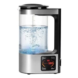 FXNFXLA Máquina de fazer água rica em hidrogênio, gerador elétrico de chaleira de água rica em hidrogênio de 2L, máquina ionizadora de água alcalina, concentração de hidrogênio de até 1500 PPB